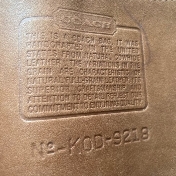 Vintage Coach Brown British Tan Leather Bag Purse - Picture 3 of 5